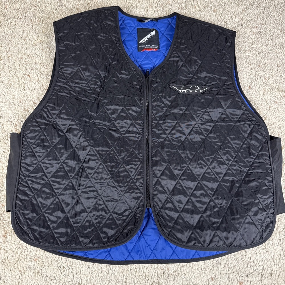 FLY Racing Cooling Vest size 3X Quilted Sport Racing Riding Gear Black/Blue